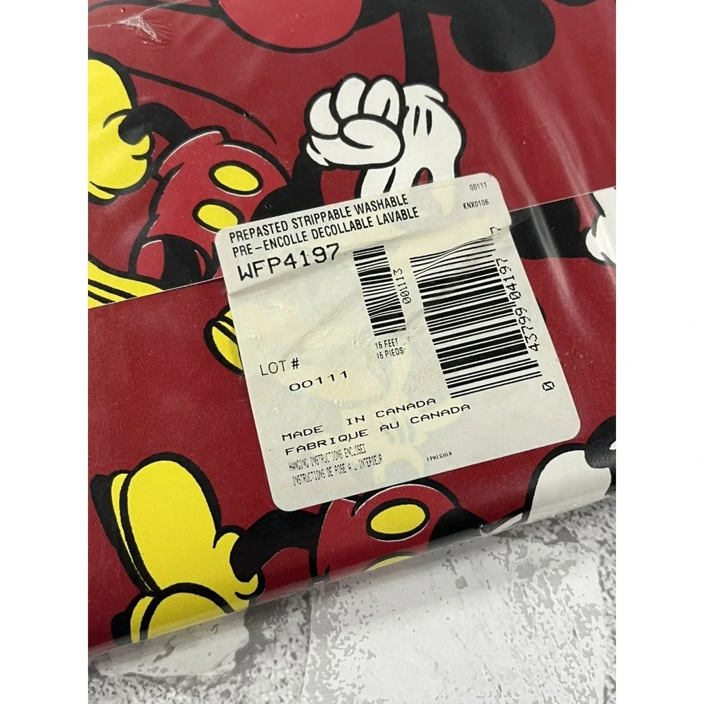 Mickey Mouse Wallpaper Self Stick Border  5 yd x 6.83